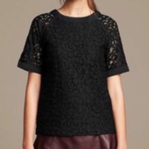 Banana Republic Raglan Lace Top - Medium